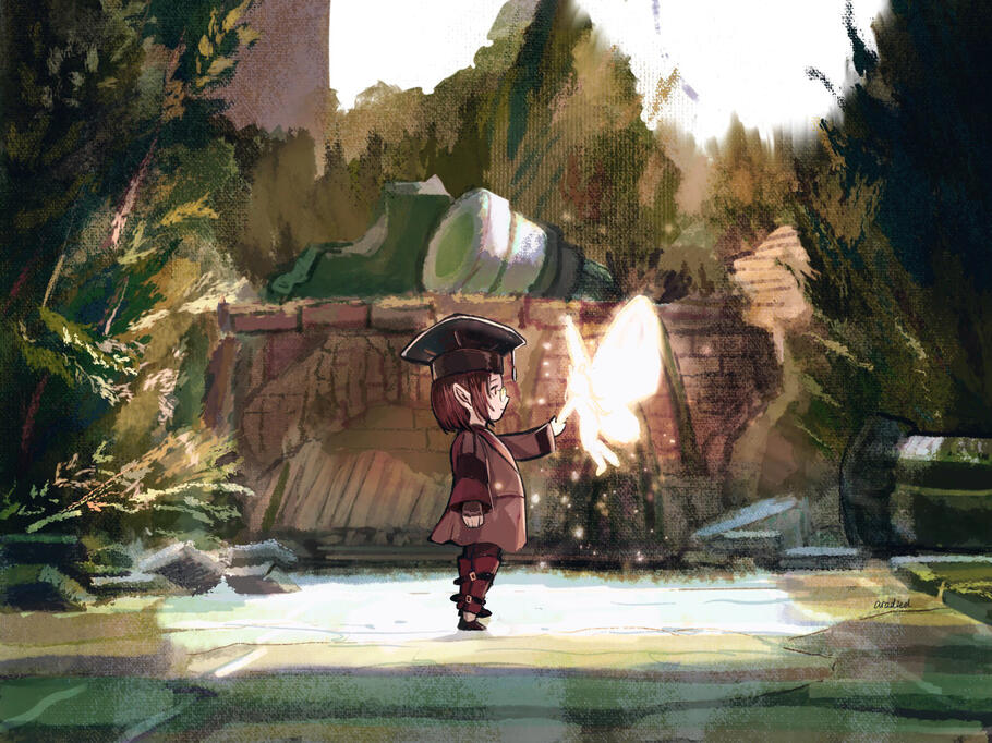 Halfbody (full Lalafell) with 1 prop